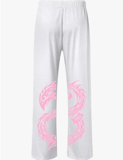jogging tribal blanc et rose