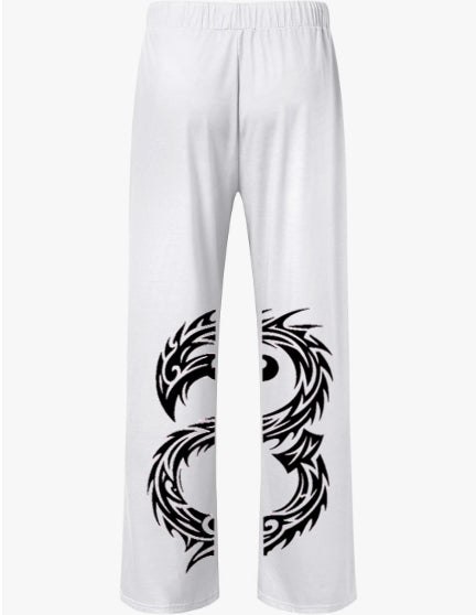 Jogging tribal blanc et noir